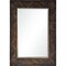Signature Home Collection 42" Brown Wooden Framed Beveled Rectangular Wall Mirror